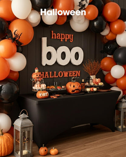 Pureegg Spandex Tablecloth 6ft - 2 Pack, Fitted and Tight Table Cloth for Rectangular Table, Wrinkle-Free and Stretch Table Cover for Party, Wedding, and Banquet, Black, 72" L x 30" W x 30" H - Available at All In One Marketplace Canada