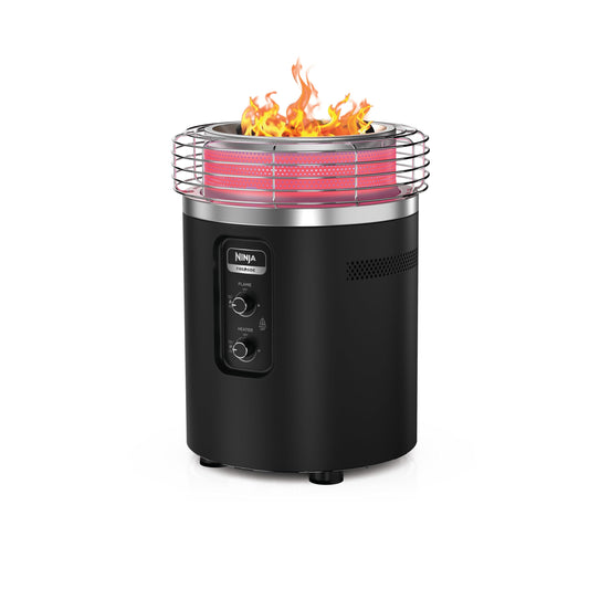 Ninja Fireside360 Smokeless Outdoor Fire Pit & Patio Heater – 3 Modes (Flame, Heat, Both), 80,000 BTUs, Propane Powered, Weather-Resistant, Hassle-Free Dial Control, OF101C (Canadian Version) - Available at All In One Marketplace Canada