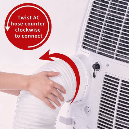 FUBININA 80" Portable Air Conditioner Hose, AC Hose with 5.9" Diameter, Anti-Clockwise Thread AC Exhaust Hose for Portable AC Vent Replacement Tube Compatible with LG Air Conditioner Part - Available at All In One Marketplace Canada