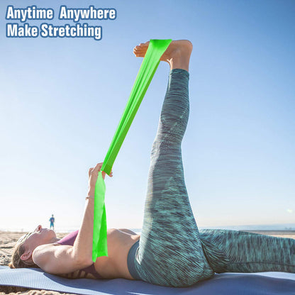 HAIBEI Resistance Bands Elastic Exercise Bands 3 Pack Physical Therapy Tension Band Recovery Band Workout Strength Training Bands for Women, Yoga, Arms,Upper Body and Shoulders (Red Yellow Green)