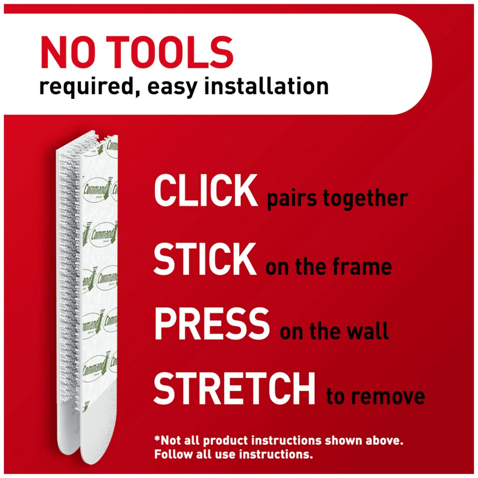 Command Large Picture Hanging Strips - Damage Free Wall Hangers for Back to School Dorm Organization - 14 White Adhesive Pairs (28 Strips)