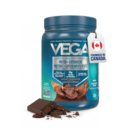 Vega Protein + Supergreens Vegan Plant Based Protein Powder – 20g Organic Pea Protein, Dairy-free, Healthy Breakfast Shake – Chocolate, 16 Servings, 521 grams (Pack of 1)