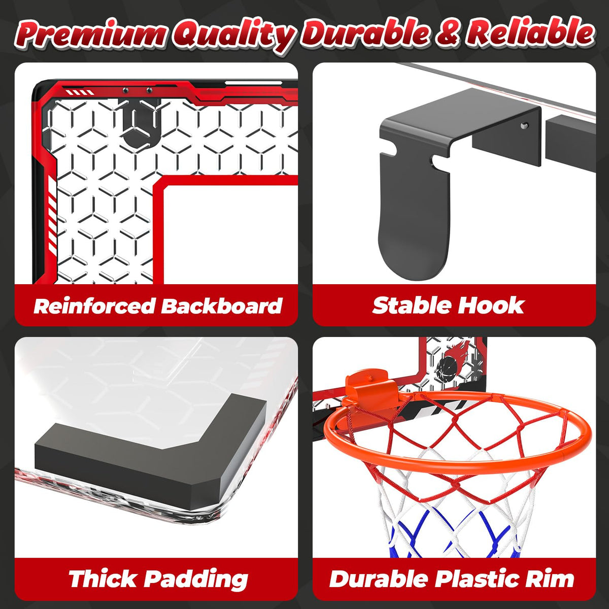 EagleStone Mini Indoor Basketball Hoop for Door & Wall with Foldable Rim 🍁 All In One Marketplace Canada