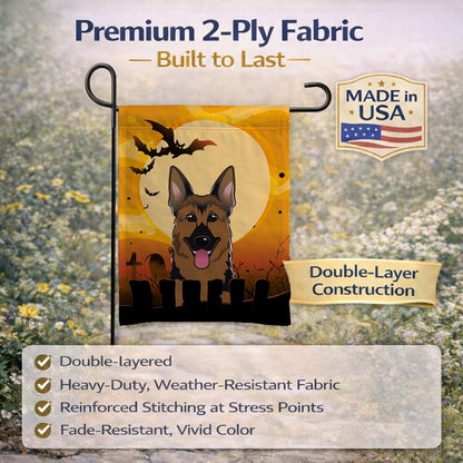 Caroline's Treasures BB1769GF Halloween German Shepherd Garden Size Flag, Small, Multicolor