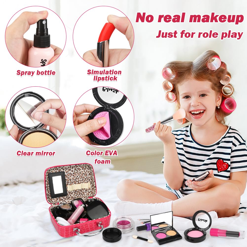 Sanlebi Pretend Makeup Kit for Toddlers Girl 3 4 5 6 7+ - Kids Pretend Play 🍁 All In One Marketplace Canada