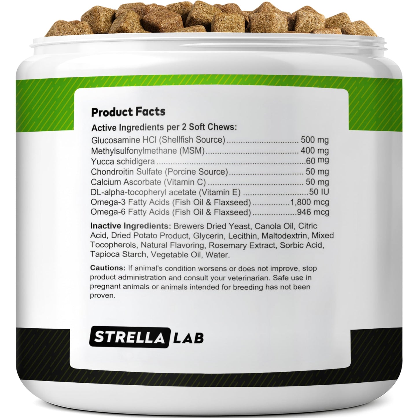 Glucosamine for Dogs w/Chondroitin - Hip & Joint Supplement for Dogs - MSM, Omega to Improve Mobility & Energy - Natural Joint Pain Relief - 120 Chews (Chicken)