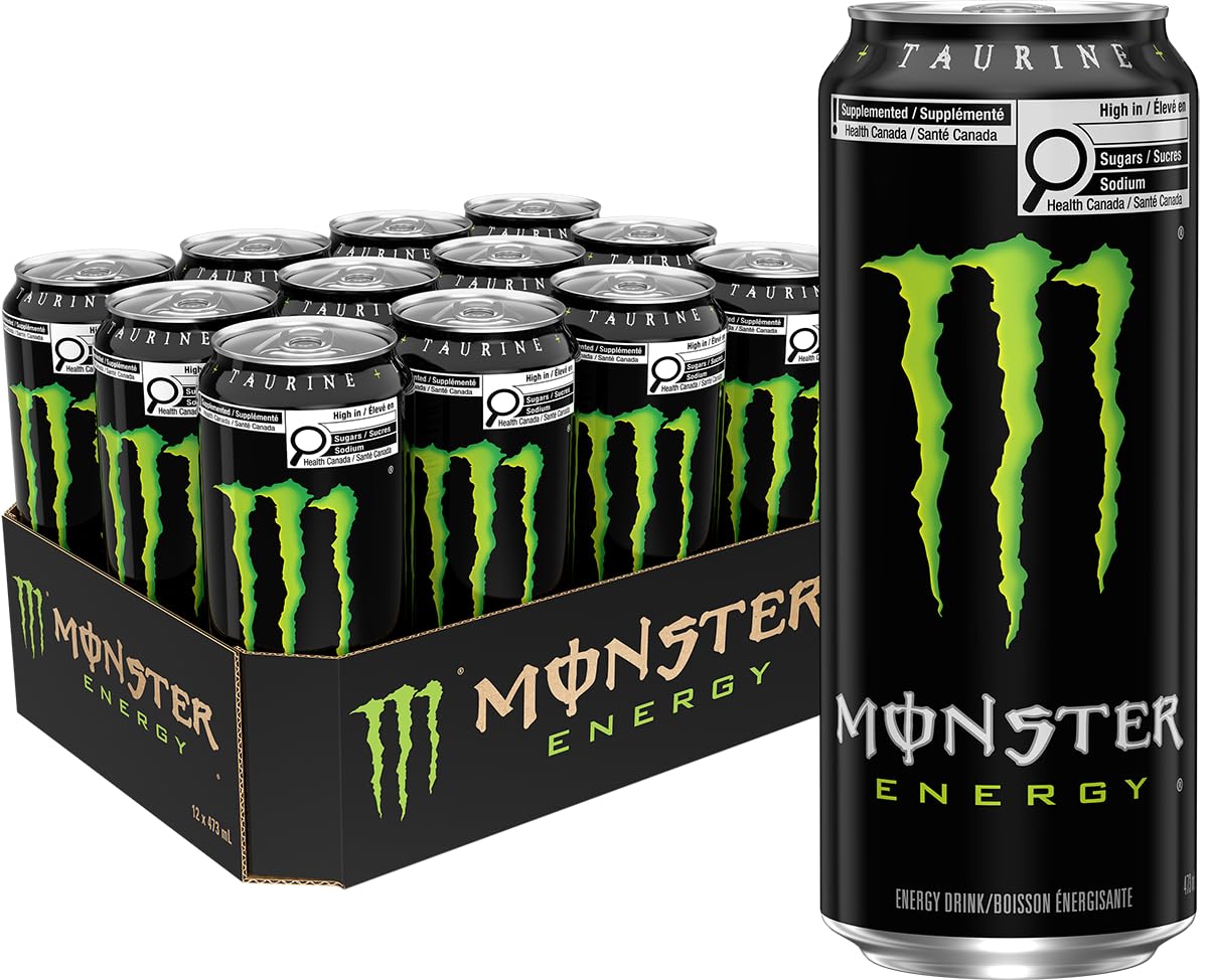 MONSTER ENERGY, Original, 473 mL Cans (12 Pack) – Energy Drink - Available at All In One Marketplace Canada