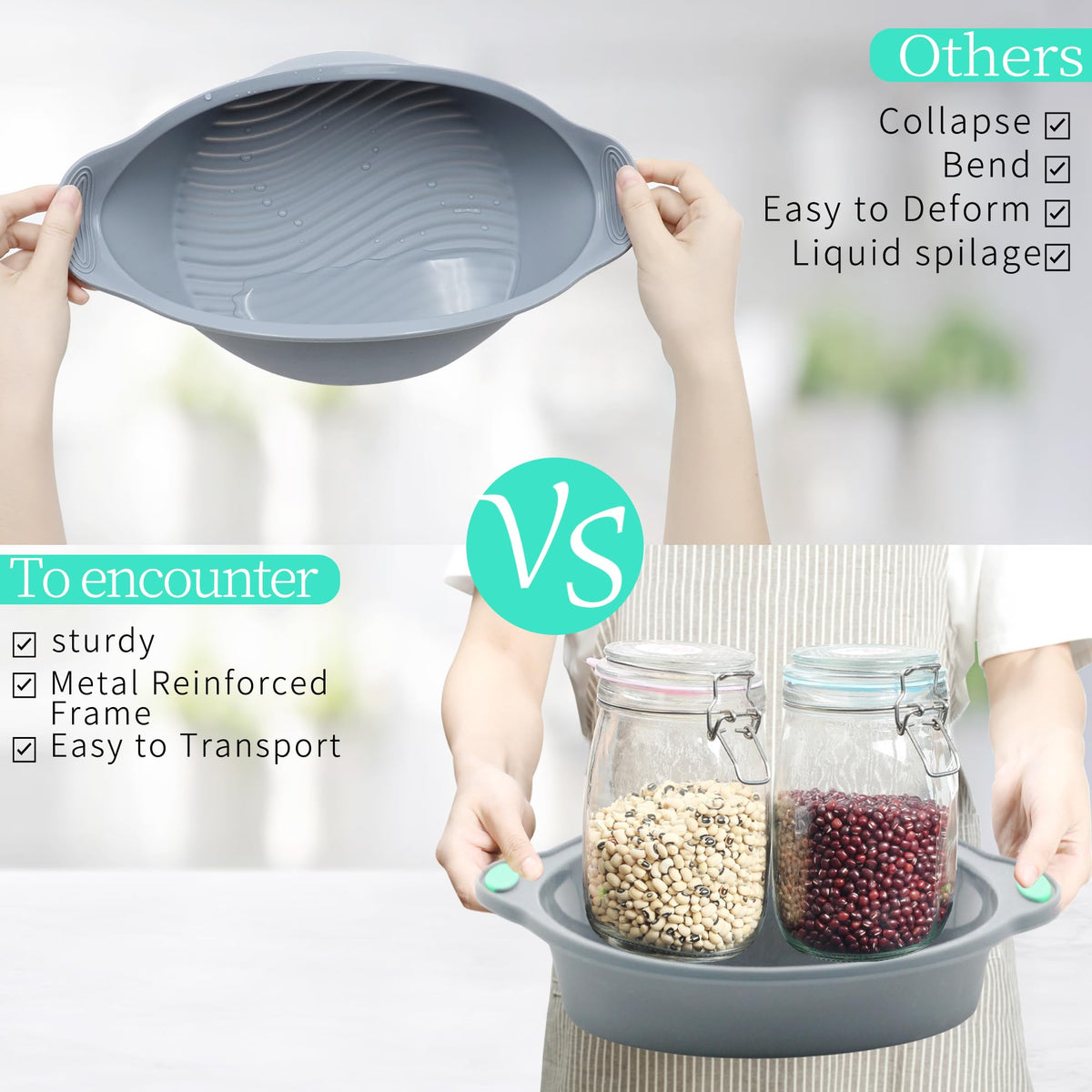 To encounter 9 Inch Silicone Round Cake Pans with Metal Frame, 2 Pack 🍁 All In One Marketplace Canada