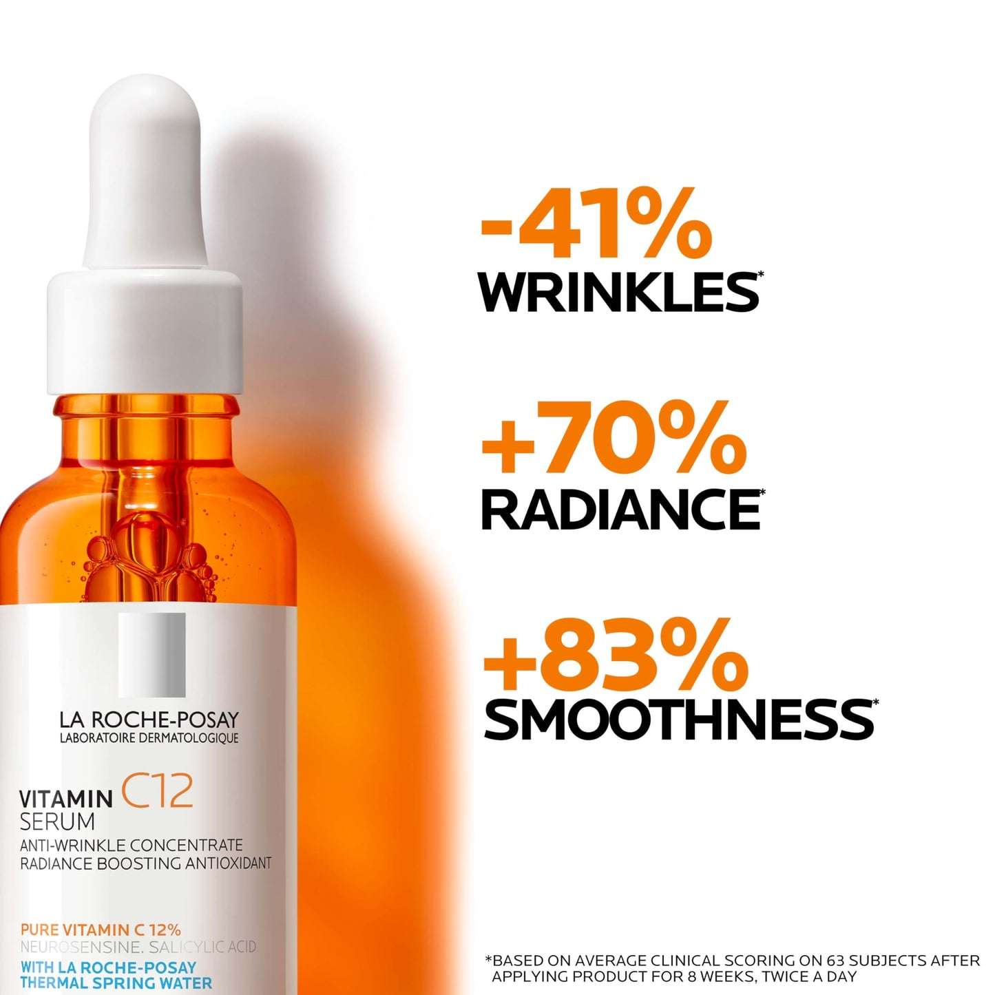 La Roche-Posay Vitamin C Serum, 12% Pure Vitamin C Anti-Aging and Illuminating Facial Serum to Help Reduce the Look of Fine Lines, Improve Skin Radiance & Texture, Suitable for Sensitive Skin 30mL - Available at All In One Marketplace Canada