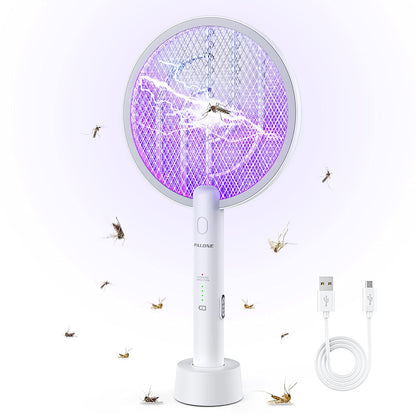 PALONE Bug Zapper Racket, Electric Bug Zapper, 4000V Electric Swatter 3 Layers Lamp, Indoor Zapper Without Waving Hands for Kitchen, Home, Garden and Outdoors