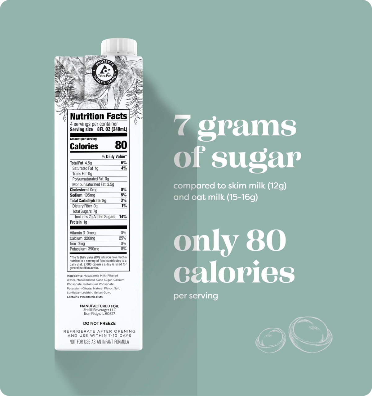 Milkadamia Latte Da Barista Macadamia Milk 32oz (Pack of 4)