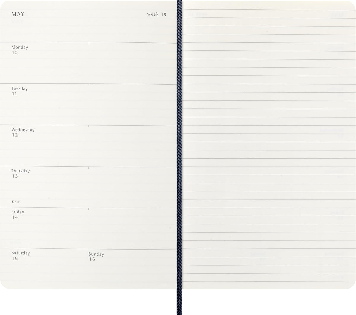 Moleskine Classic 18 Month 2026-2027 Weekly Planner, Soft Cover, Large (5" x 8.25"), Sapphire Blue, 208 pages