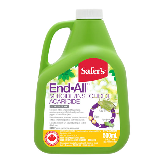 Safer's 31-6035CAN End-All Miticide/Insecticide/Aracicide 500ml Concentrate