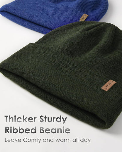 FURTALK Unisex Cuffed Beanie Thick Double Knit Winter Skull Cap 🍁 All In One Marketplace Canada