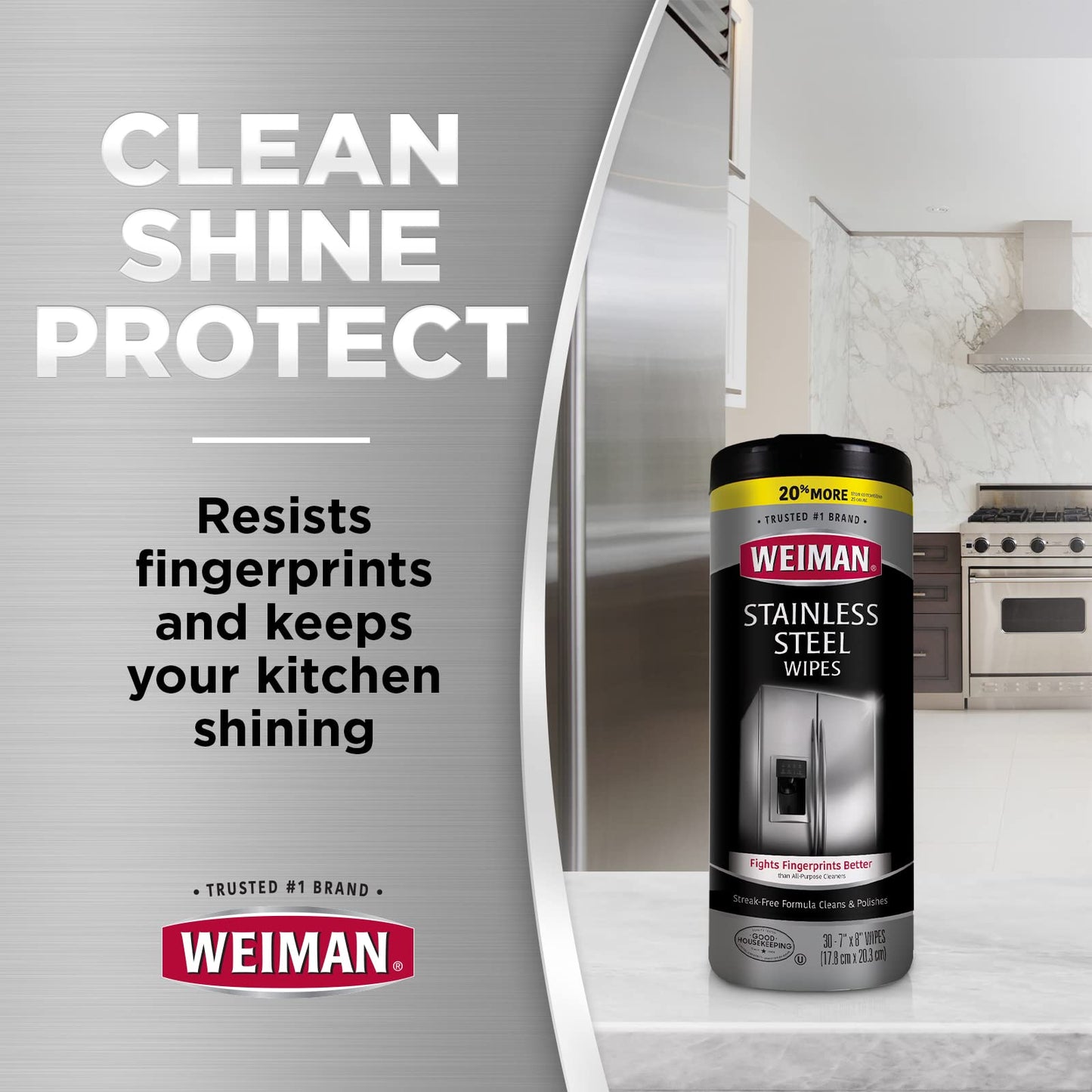 Weiman Stainless Steel Wipes, 30 ct-2 pk - Available at All In One Marketplace Canada