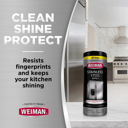 Weiman Stainless Steel Wipes, 30 ct-2 pk - Available at All In One Marketplace Canada