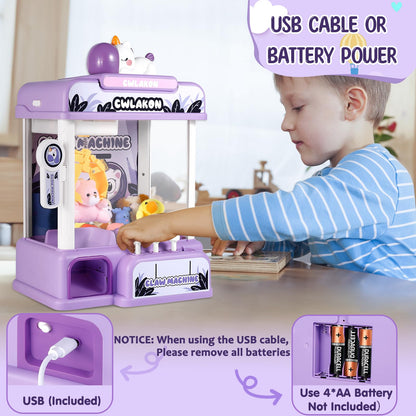 CWLAKON Claw Machine for Kids Adults with Sound, Unicorns Toys for Girls Age 3+, Arcade Games Mini Vending Machine with Mini Plush Toys, Candy Grabber Prize Dispenser Machine, Christmas Birthday Gifts 🍁 All In One Marketplace Canada
