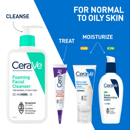 CeraVe Ultra-light Face Moisturizer with SPF 30. Hyaluronic Acid face sunscreen lotion for Men & Women, Normal to Oily & sensitive skin. Fragrance-Free, Oil-Free, Non-Comedogenic, Travel Size 52 ML