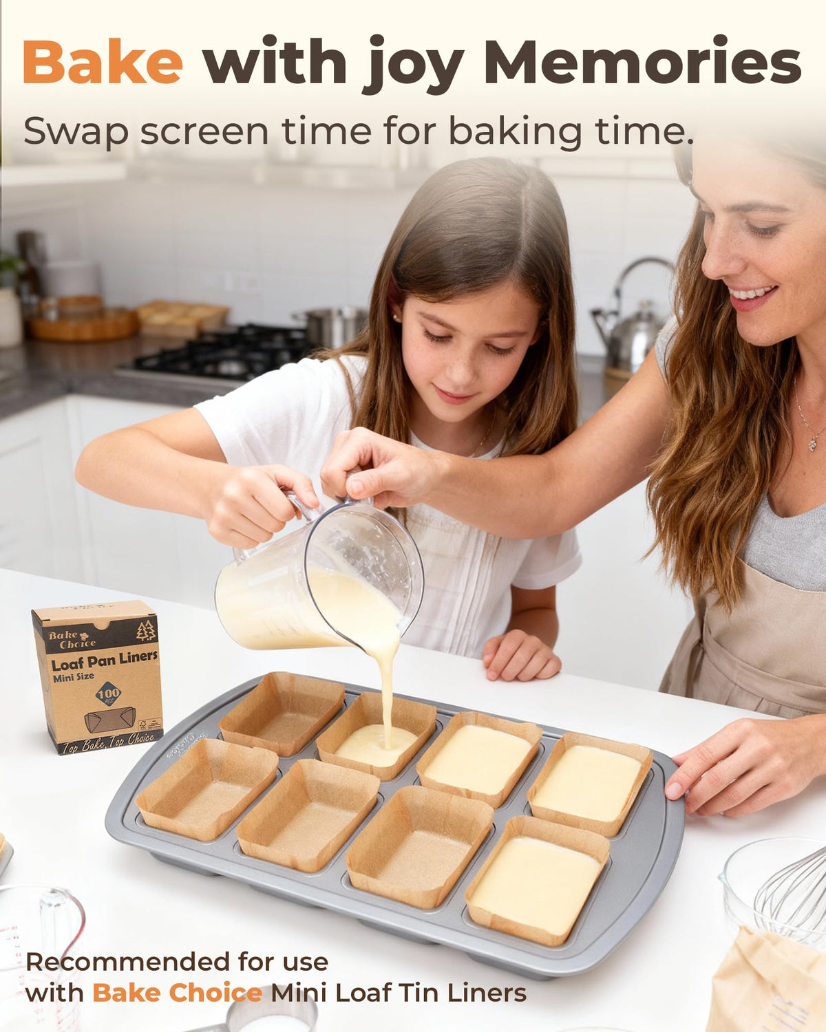 Bake Choice Mini Loaf Pan, 8-Cavity Non-Stick Carbon Steel Baking Pans Set 🍁 All In One Marketplace Canada