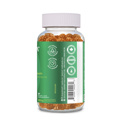 Organika Magnesium Gummies with Zinc & Calcium – Muscle Function, Bone & Heart Health Support, Stress & Energy Metabolism – Easy to Chew, Natural Orange Flavour - 90 gummies Organika