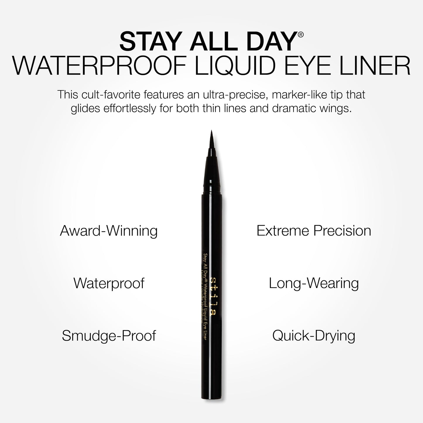 stila Stay All Day Waterproof Liquid Eye Liner, Original, Intense Black Stila