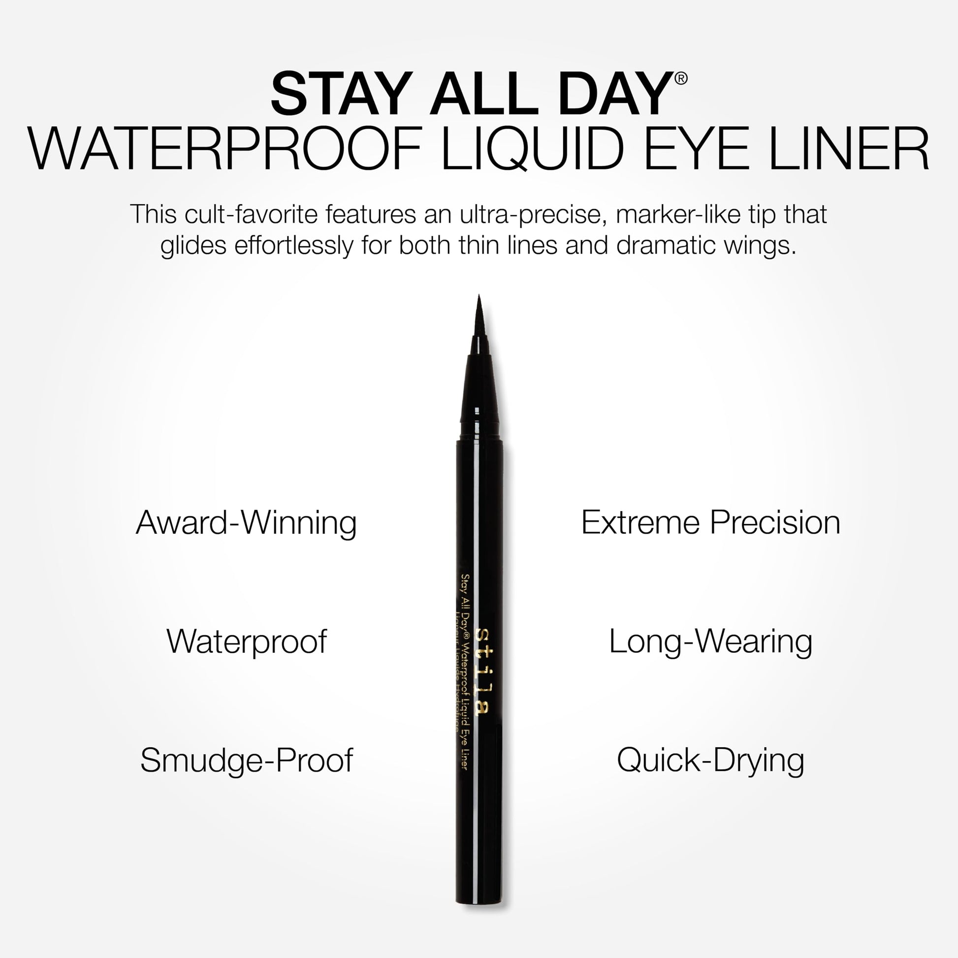 stila Stay All Day Waterproof Liquid Eye Liner, Original, Intense Black Stila