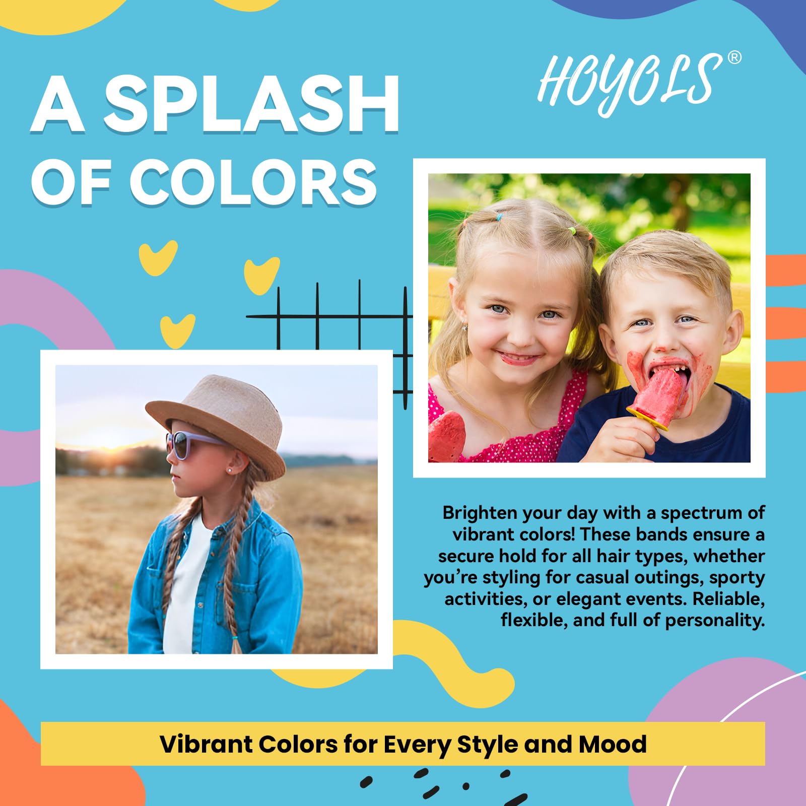 HOYOLS Baby Hair Ties Rubber Bands for Toddler Infants Kids Girls Thin Small Hair Elastics TPU 1500 Piece Pack - Available at All In One Marketplace Canada