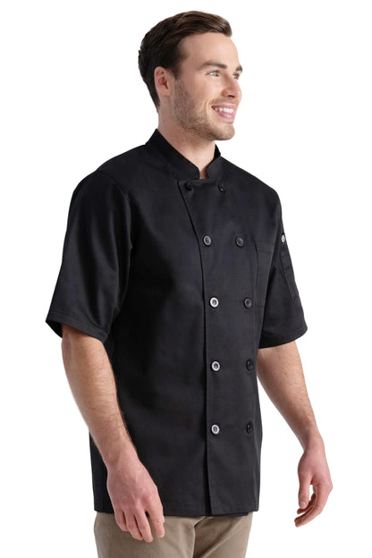 Chef Works Unisex Volnay Chef Coat, Black - New, Medium Chef Works