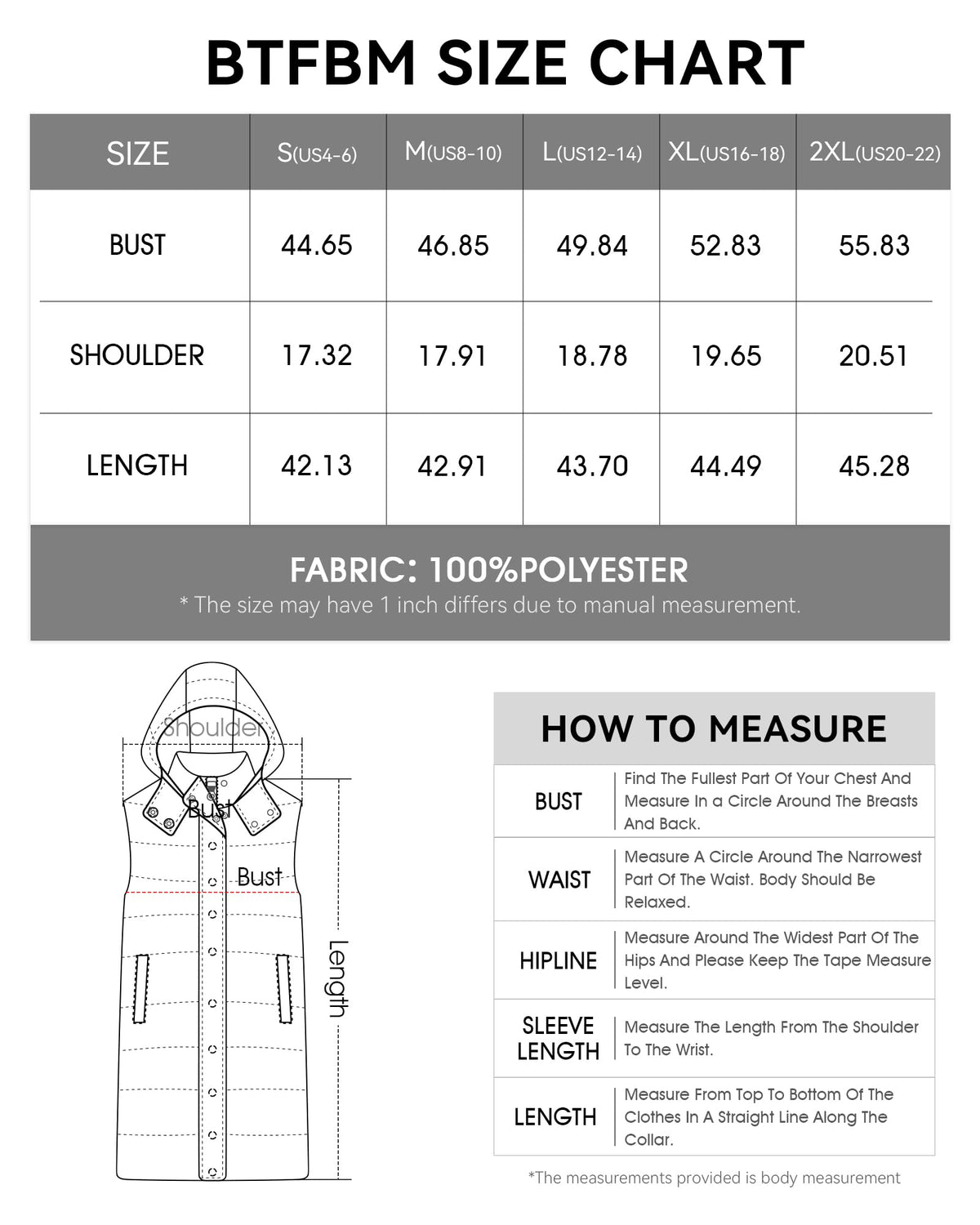 BTFBM Long Puffer Vest Women Quilted Hooded Sleeveless Fall Jackets 🍁 All In One Marketplace Canada
