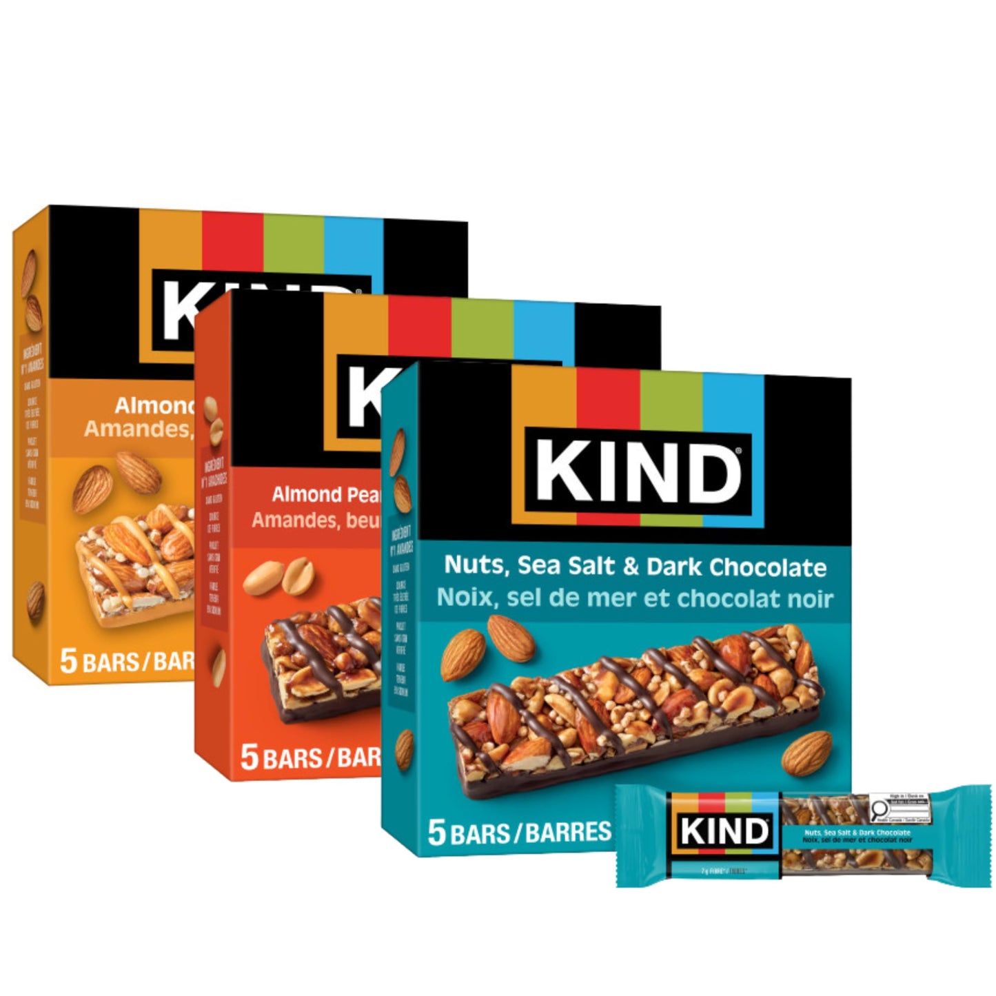 KIND Nut Bars Variety Pack - 15 Count Gluten Free Snack Bars