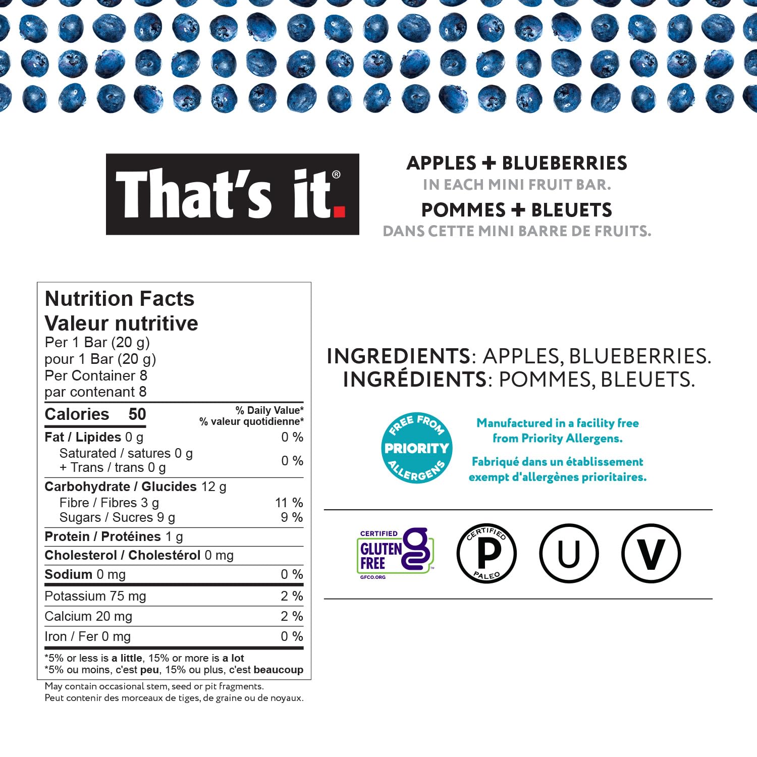 That's it. Mini Fruit Bars Variety Pack (24 Count) - No Added Sugar, Plant-Based, Vegan & Gluten Free