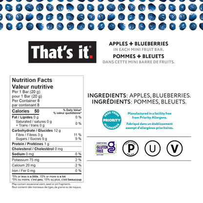 That's it. Mini Fruit Bars Variety Pack (24 Count) - No Added Sugar, Plant-Based, Vegan & Gluten Free
