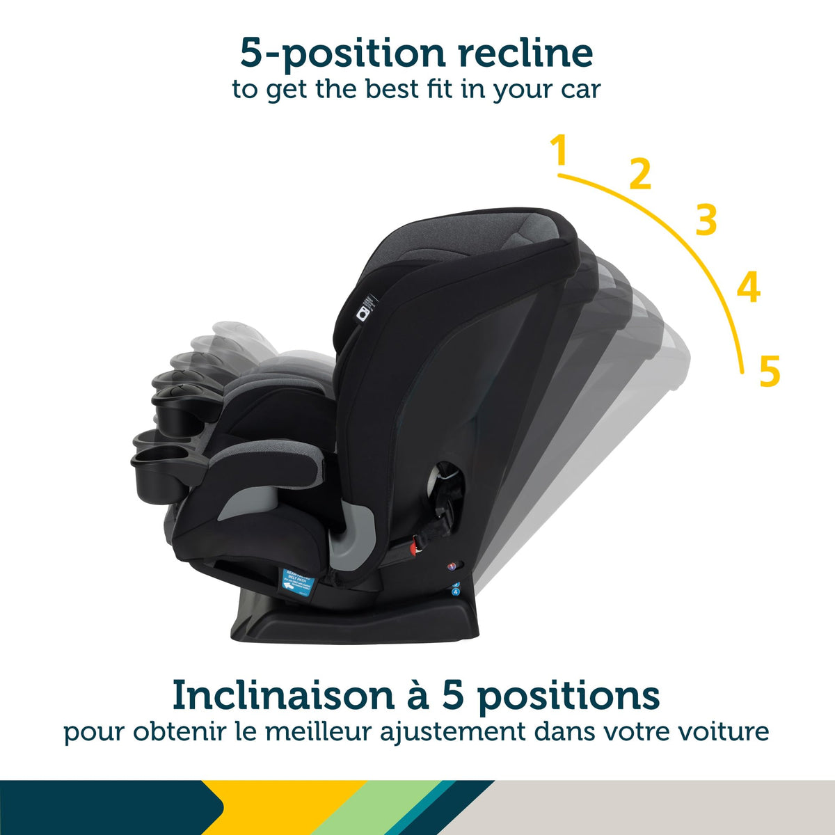 Siège d'auto tout-en-un convertible 4-en-1 EverSlim de Safety 1st - Black Beauty