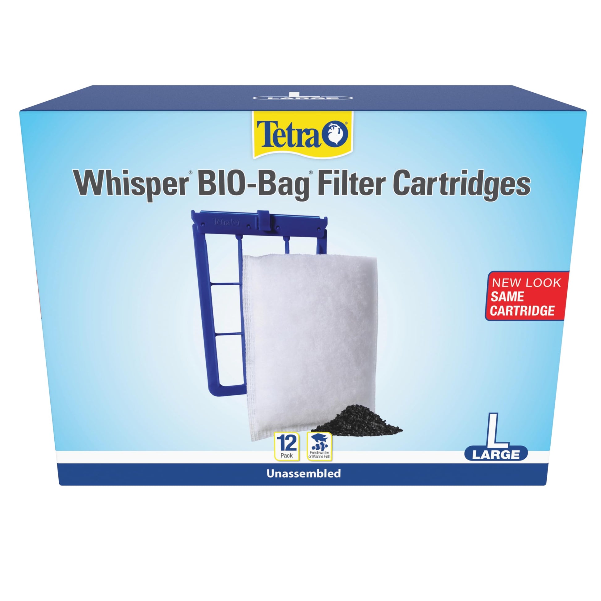 Tetra Aquarium Filter Cartridge, Bio-Bag Large, 12 pack for Whisper Tetra