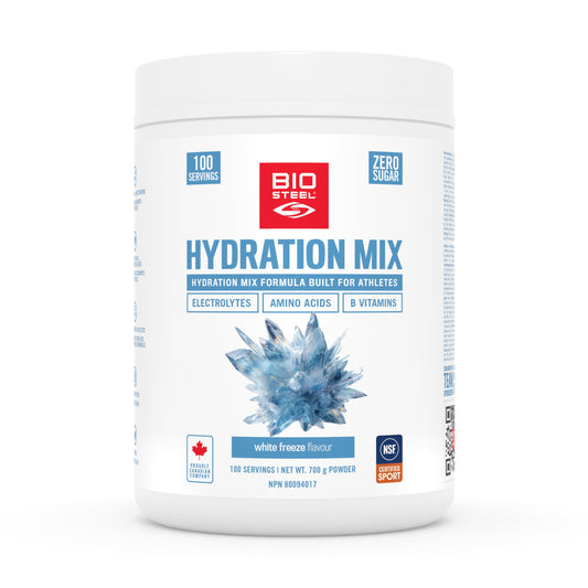 BioSteel Electrolyte Hydration Mix Powder, Zero Sugar, No Artificial Flavours, White Freeze, 100 Serving Container