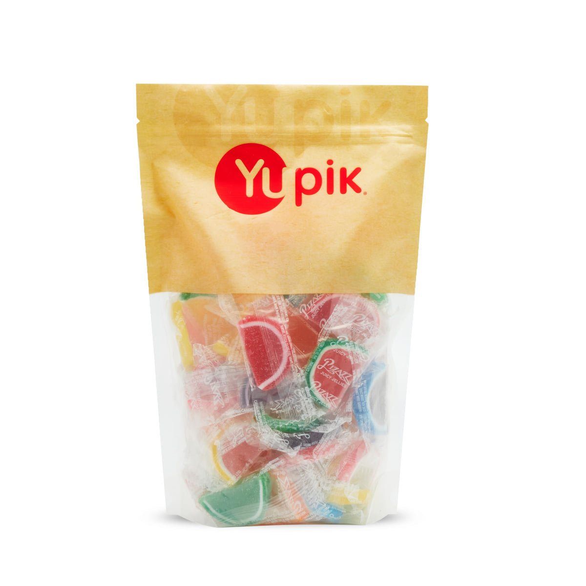 Tranches de gelée aux fruits emballées Yupik, 1 kg, sans gluten, bonbons emballés individuellement, saveurs fruitées, enrobage sucré, collations délicieuses, idéal pour offrir, Halloween et fêtes