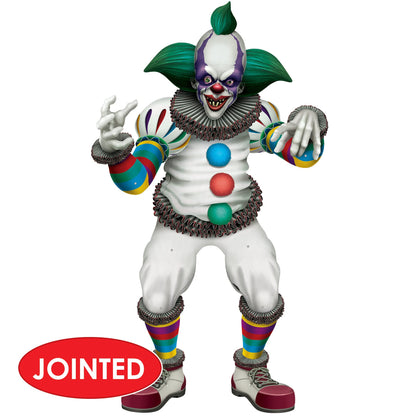 Décorations d'Halloween Beistle en papier cartonné articulé représentant un clown effrayant pour la maison, le bureau ou les fêtes dans une maison hantée