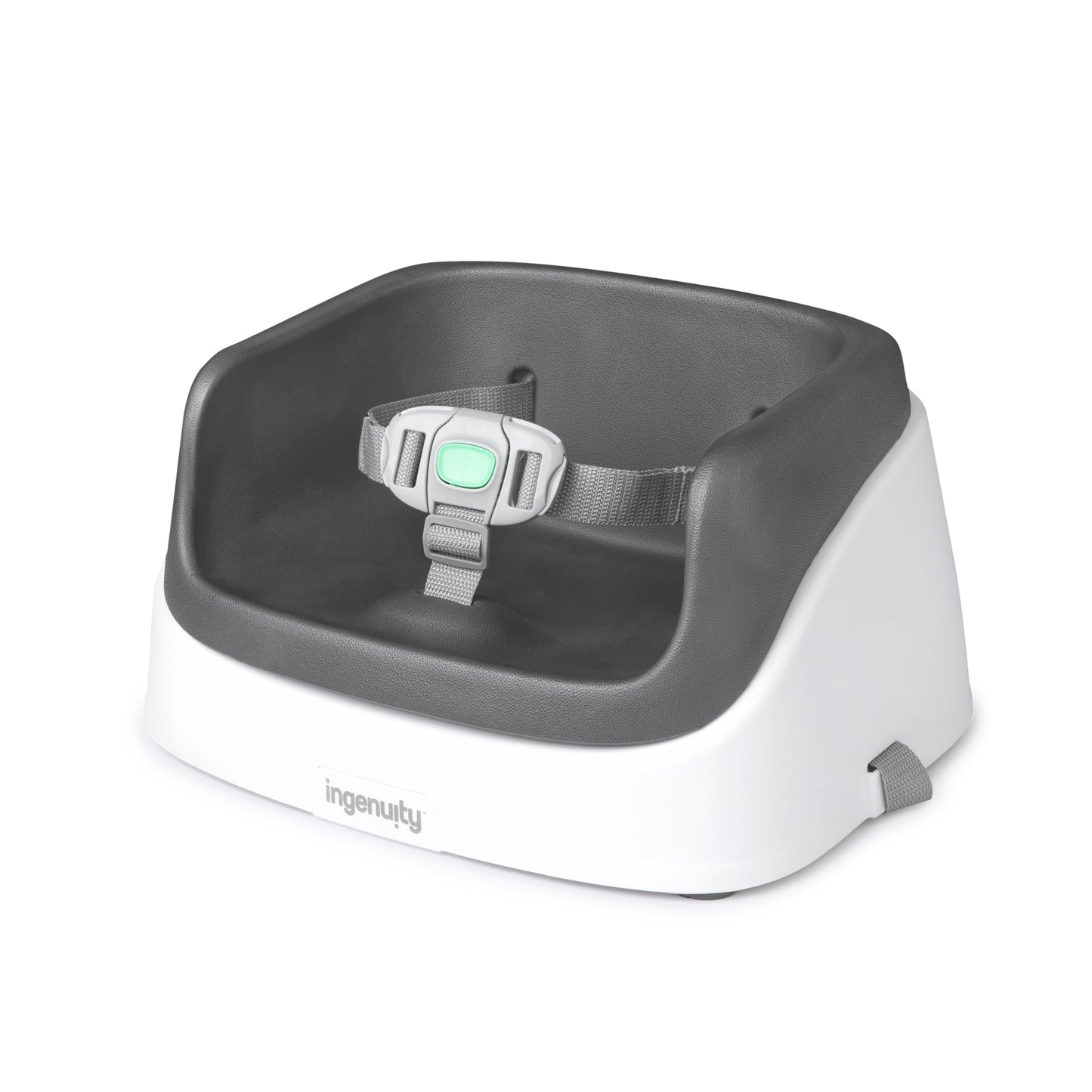 Ingenuity SmartClean Toddler Booster Seat for Kitchen Chair – Lightweight for on-the-go, Easy-Clean, 3-Point Harness Strap – Booster Seat for Dining Table, Slate - Available at All In One Marketplace Canada