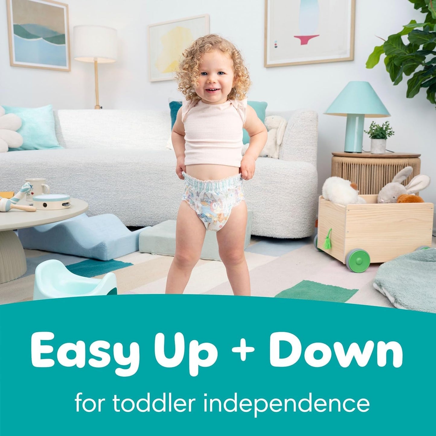 Pampers Easy Ups Girls & Boys Potty Training Pants, Size 6 (4T5T), Bluey Absorbent Training Underwear, Up to 100% Leakproof Day and Night, Hypoallergenic, 1 Pack (Count of 104) 🍁 All In One Marketplace Canada