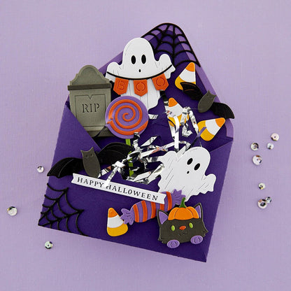 Spellbinders Halloween Wonder Etched Dies, Metal