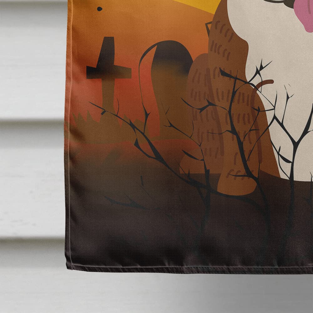 Drapeau de maison en toile Caroline's Treasures BB4387CHF Halloween Bouledogue anglais bringé blanc, grand, multicolore