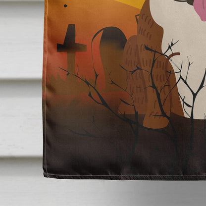 Drapeau de maison en toile Caroline's Treasures BB4387CHF Halloween Bouledogue anglais bringé blanc, grand, multicolore