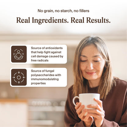 Real Mushrooms Lions Mane Capsules- Organic Mushroom Extract With Immunomodulating Properties Antioxidants - Vegan Supplement, 300 Capsules - Available at All In One Marketplace Canada