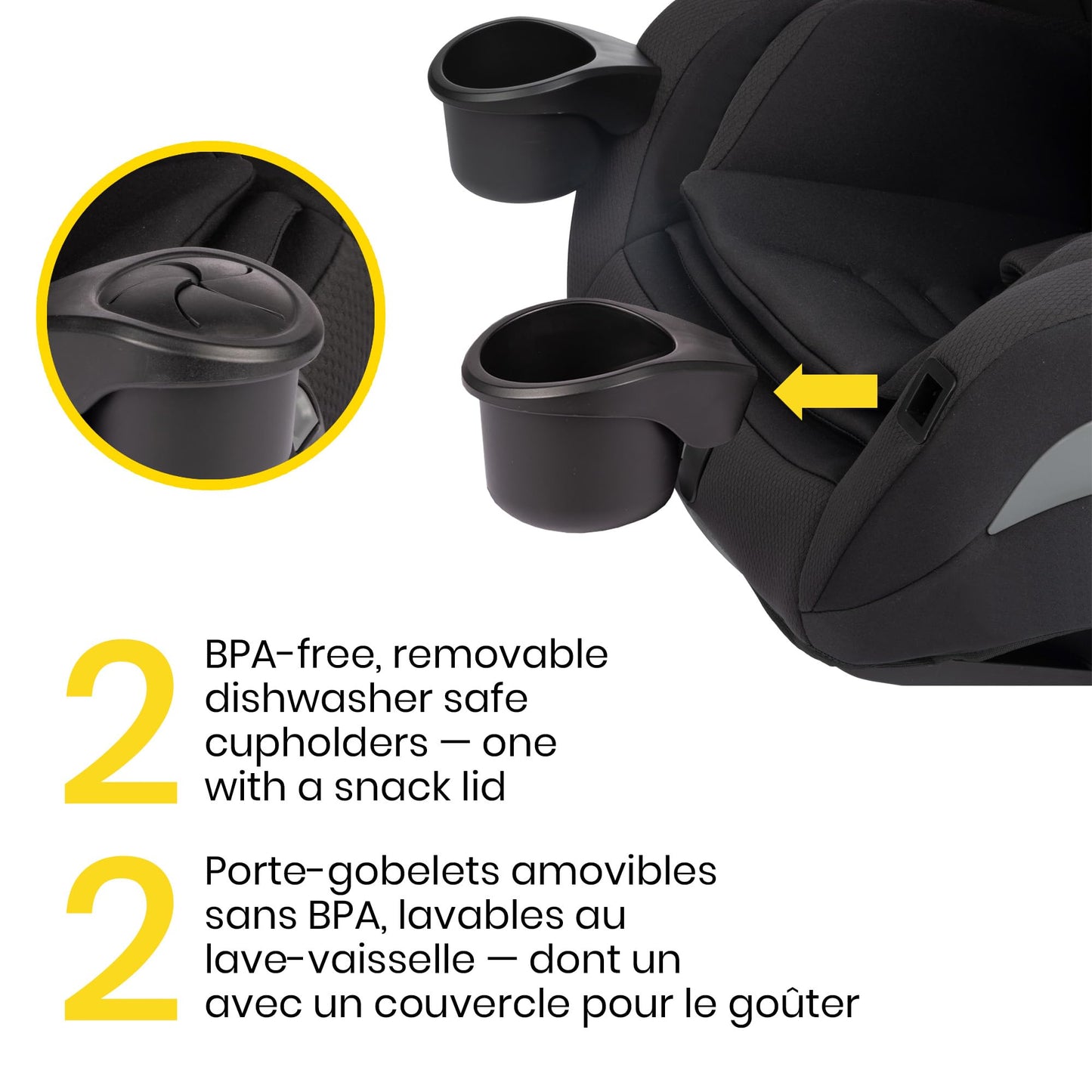 Safety 1st EverSlim 4-in-1 Convertible All-in-One Car Seat, infant to toddler, rear and forward facing, booster mode, backless booster, Fits 3 across, Washable seat, Birth to 10 years, Hexagon Horizon - Available at All In One Marketplace Canada