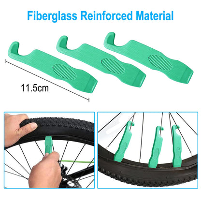 CHUMXINY Bike Repair Kit, 16-in-1 Tool, 120Psi Mini Bicycle Pump, Bicycle Tire Patch Kit, Blue Aluminum Alloy, for Mountain & Road Bikes - Available at All In One Marketplace Canada