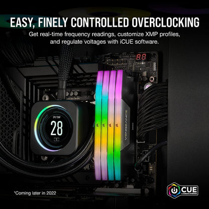 CORSAIR Vengeance RGB DDR5 RAM 32GB (2x16GB) Up to 6000MHz CL36-44-44-96 1.35V Intel XMP 3.0 Computer Memory – Black (CMH32GX5M2E6000C36) Corsair