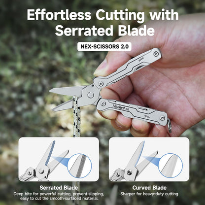 NexTool S0 Micro Sailor Scissors,8-in-1 Mini Keychain Multitool (Silver) 🍁 All In One Marketplace Canada