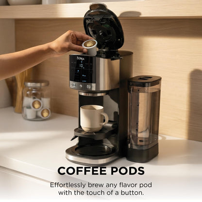 Ninja DualBrew Coffee Maker | Grounds & Pods | Stainless Steel | GP161C