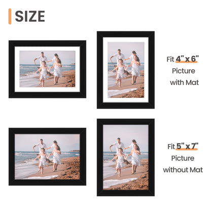 upsimples 5x7 Picture Frame Set of 10, Black 🍁 All In One Marketplace Canada