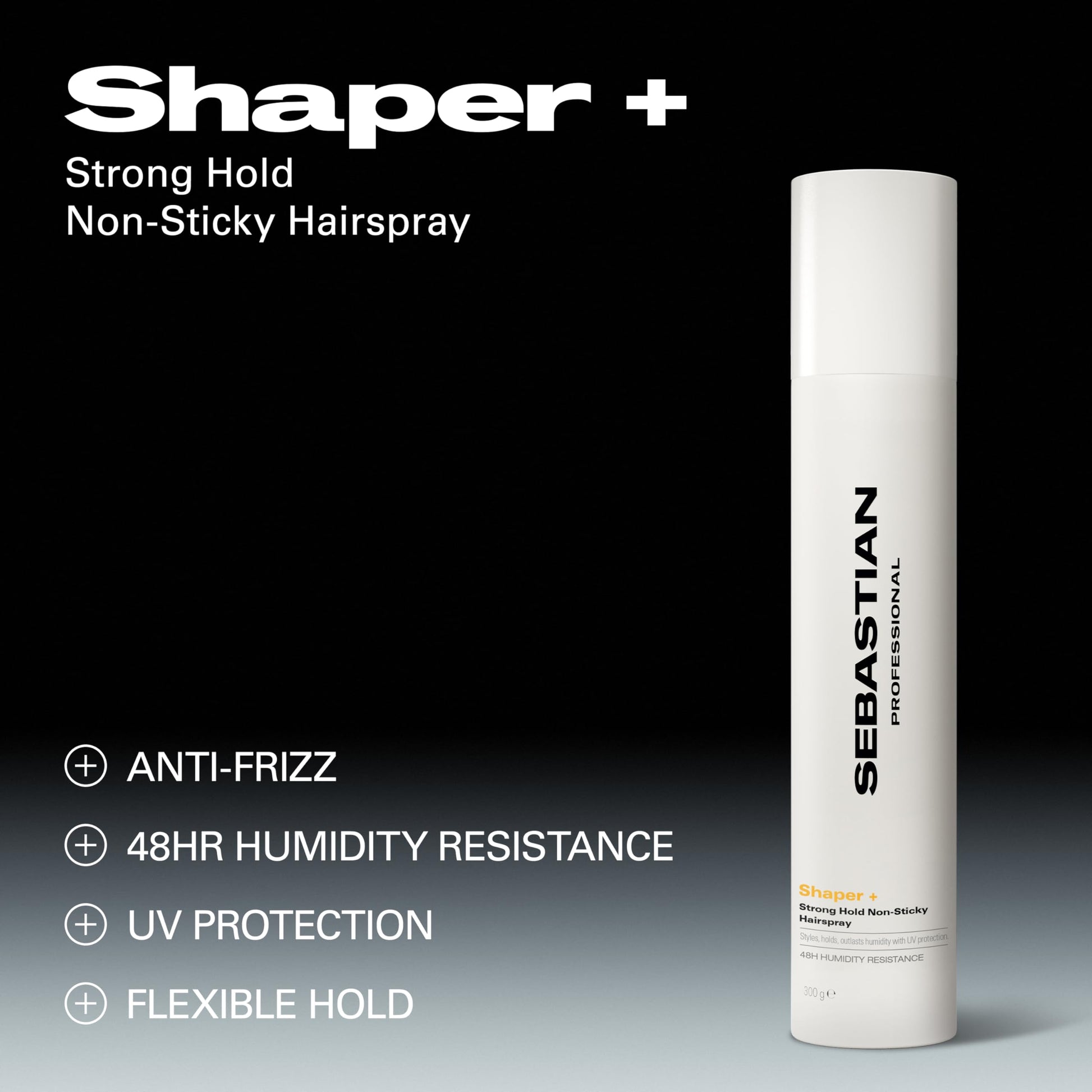 Sebastian Professional Shaper Plus Hairspray, 50% VOC | Humidity Resistant, Extra Hold | 10.6 oz | 300 g | Packaging May Vary - Available at All In One Marketplace Canada